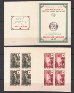 FRANCE STAMPS, 1956. RED CROSS BOOKLET, MNH