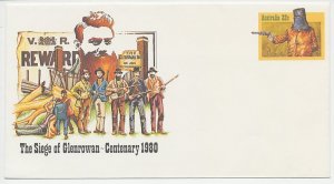 Postal stationery Australia 1980 Siege of Glenrowan