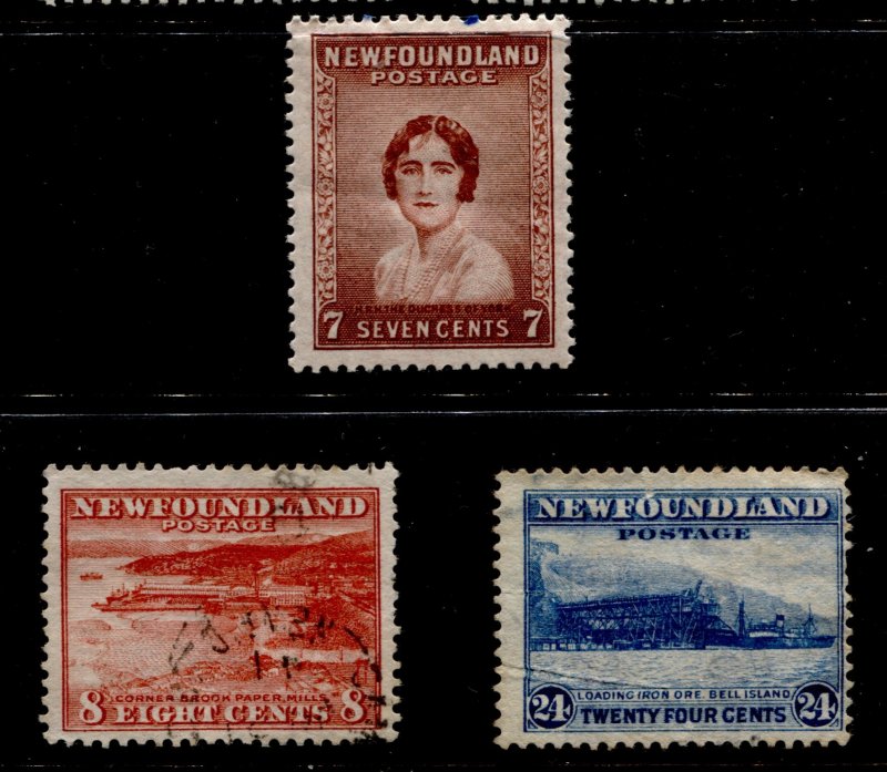 Newfoundland #208-210 Definitive Set Used