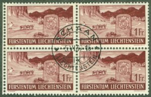 LIECHTENSTEIN 147 USED S.O.N BK/4 (RL) 5265 CV $70.00 BIN $30.00