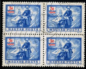 HUNGARY #J272 - USED BLOCK OF 4 - 1973 - HUNGARY081DTS4