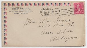 Spanish-American War: Camp Poland, Knoxville, TN to Ann Arbor, Mi 1898 (M5823)