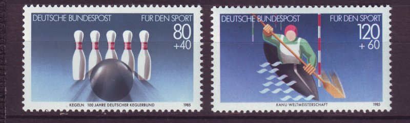 J24579 JLstamps 1985 germany set mnh #b628-9 sports with bowling