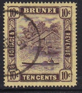 Album Treasures Brunei Scott # 54  10c  Scene on Brunei River  VF Used CDS