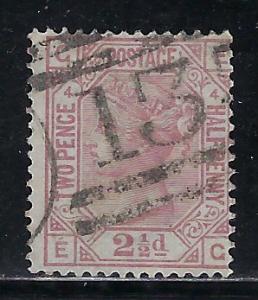 Great Britain Scott # 67, used, plate # 4/EC