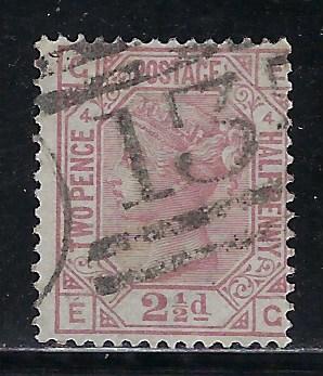 Great Britain Scott # 67, used, plate # 4/EC