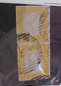 ITALY AUSTRIA SARDINIA #14A PAIR 4 MARGINS USED  cat.$975.00