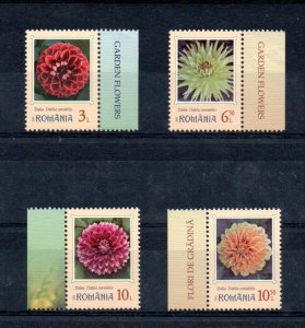ROMANIA - 2022 - FLOWERS - DAHLIA VARIABILIS - full set -