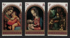 Gibraltar Raphael Leonardo da Vinci Paintings Christmas 3v 1969 MNH SG#244-246