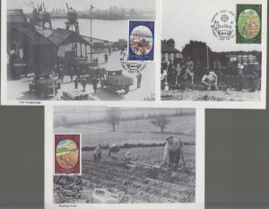 Jersey 1980,  Potato  set of 3 on Maxicard