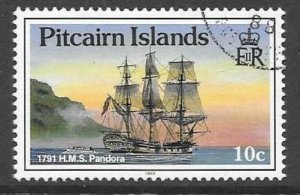 PITCAIRN ISLANDS SG316 1988 10p SHIPS FINE USED