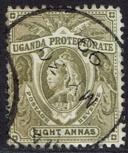 UGANDA 1898 QV ELEPHANTS 8A USED