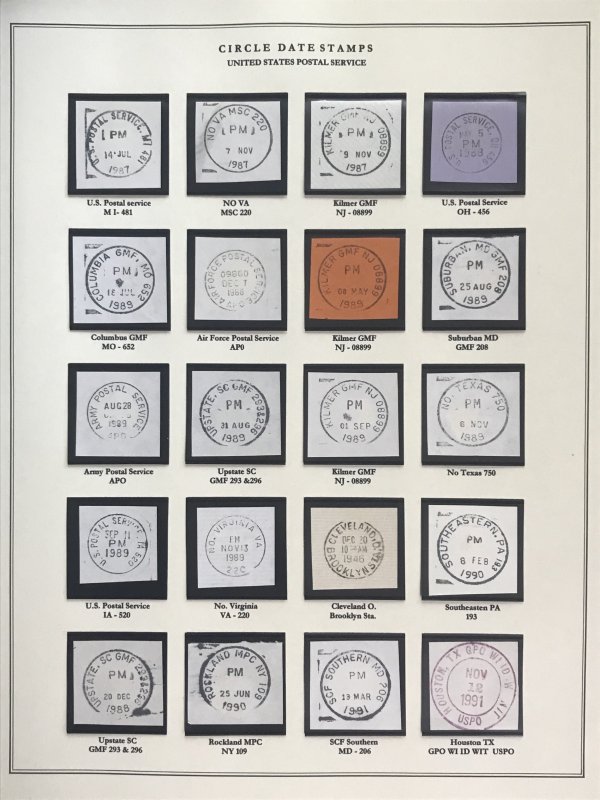 US Circular Date Stamp Collection (Odd/Boys/Girls/Double Town/Port/City/State)