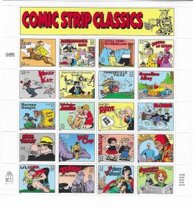 US#3000  32c Comic Strip Classics sheet of 20 (MNH) CV $13.00