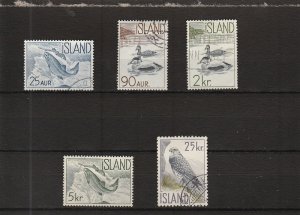 Iceland  Scott#  319-323  Used  (1959-60 Fauna)