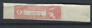 ARGENTINA; Early 1900s Mercury type Imperf Revenue used value