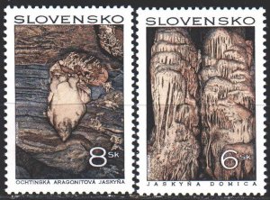 Slovakia. 1997. 280-81. Caves, stalactids. MNH.