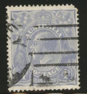 AUSTRALIA Scott 33 used KGV stamp 1922 CV$11.50 rounded cnr