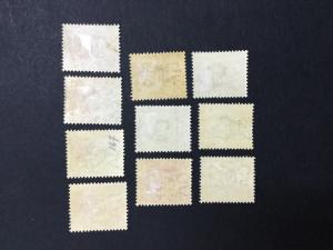 MOMEN: CEYLON SG #265-274 1903-05 MINT OG H £40 LOT #1631