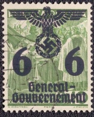 Poland German Occupation N35 1941 Used