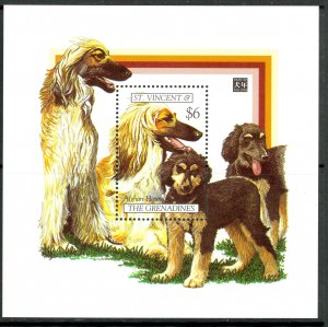 ST VINCENT 1994 $6.00 NEW YEAR YEAR OF THE DOG AFGHAN HOUND Souvenir Sheet NH