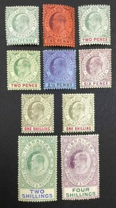 MOMEN: GIBRALTAR SG #56-63,58a,61a 1904-1908 MINT OG H £780 LOT #64348