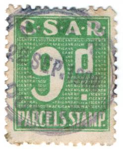 I.B Transvaal Railways : CSAR Parcel Stamp 9d
