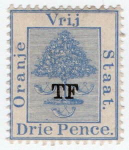 (I.B) Orange Free State Telegraphs : 3d Ultramarine (setting 7)