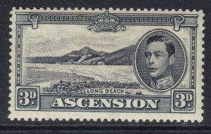 Ascension Island 1940 KGV1 3d Black & Grey MM SG 42a ( F71 )