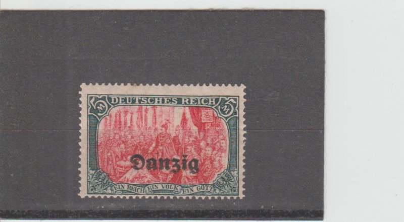 Danzig  Scott#  15  MH  (1920 Overprinted)