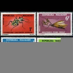 MALAGASY 1966 - Scott# 381-4 Insects Set of 4 NH