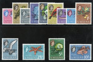 Tristan Da Cunha 1963 QEII set complete superb MNH. SG 55-67. Sc 55-67.