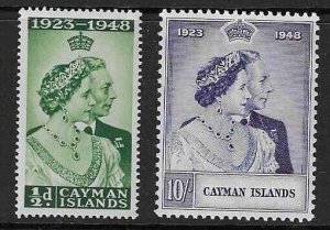 CAYMAN ISLANDS SG129/30 SILVER WEDDING MNH