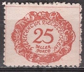 Liechtenstein; 1920: Sc. # J5: MHH Single Stamp