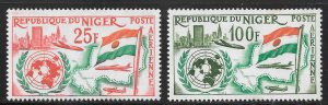 Niger Scott C20-C21 MNHOG - 1961 Admission to the UN - SCV $2.60