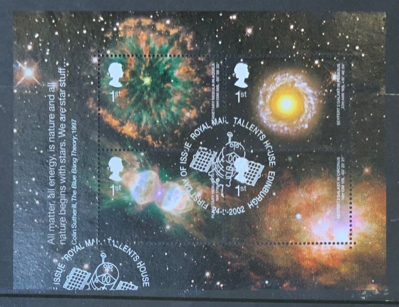 GB MINIATURE SHEET 2002  'ASTRONOMY ' SGMS2315    USED