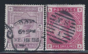 1883-84 GREAT BRITAIN - Stanley Gibbons no. 178-180 - Used