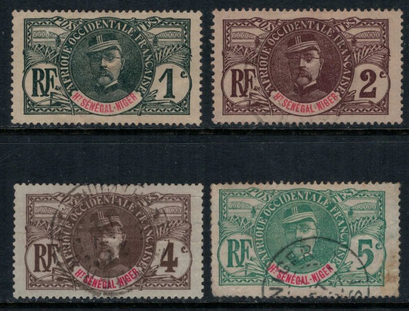 Upper Senegal & Niger #1-4  CV $8.75  (#1* no gum)