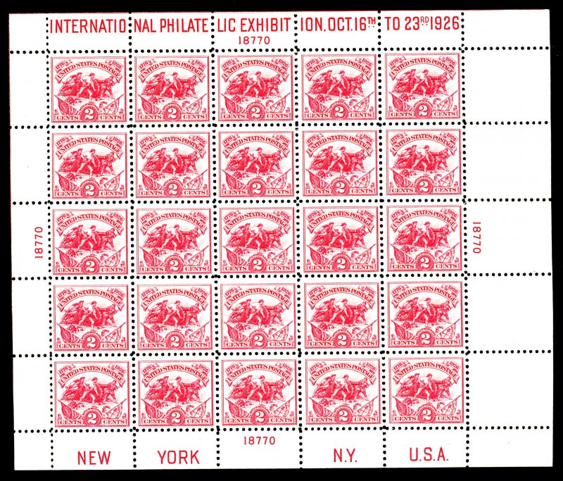 U.S. #630 MINT BLOCK OF 25 OG NH