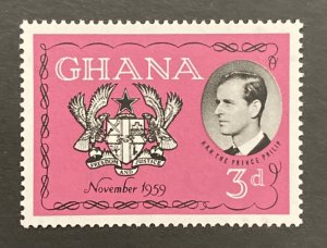 Ghana 1959 #66, Prince Phillip Visit, MNH.
