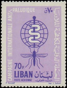 Lebanon #C349-C350, Complete Set(2), 1962, Insects, Medical, Never Hinged