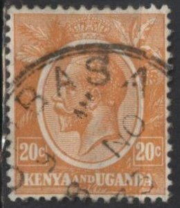 Kenya (KUT) 25 (used) 20c George V, org (1927)