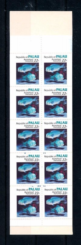 [49116] Palau 1985 Marine life fish parrotfish Booklet MNH