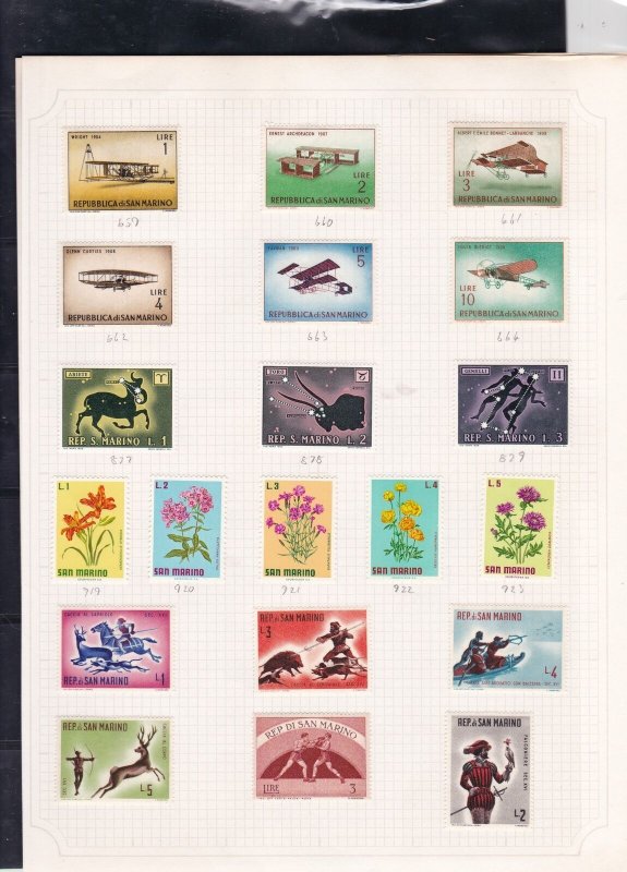 san marino stamps page ref 16853 