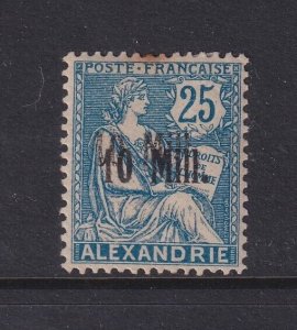 Alexandria (French Offices), Scott 38b (Yvert 42a), MHR, tone top, signed Roumet