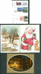 Denmark. 3 Christmas Card With Christmas Seal,Postal Used 1985-1986-1987.