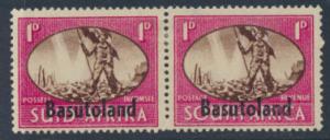 Basutoland SG 29 Mint Hinged  Pair OPT  - Victory 