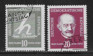 Germany DDR 383-84 Max Planck set CTO NH