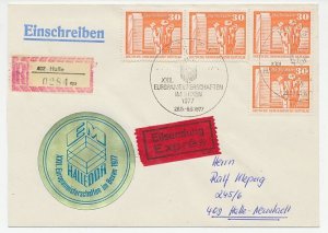 Registered cover / Postmark Germany / DDR 1977 Boxing - European Championships