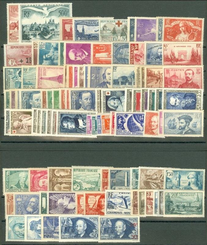 EDW1949SELL : FRANCE A Beautiful collection of ALL DIFFERENT VF, MNH. Cat $2,410